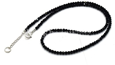 #ad Black Spinel Beaded Necklace 18quot; Statement Spinel Necklace Jewelry Memorial Day $78.80