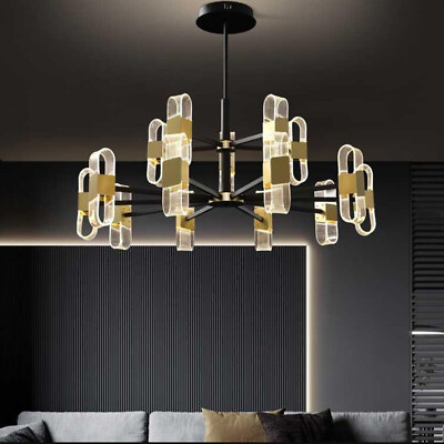 #ad #ad Large Chandelier Lighting Gold Pendant Light Room Ceiling Lamp Kitchen LED Light $356.32