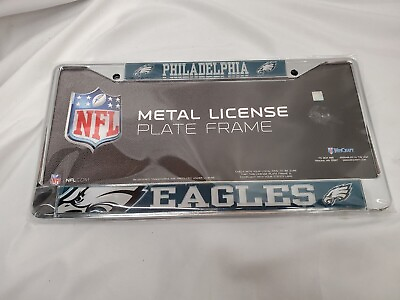 #ad AUTHENTIC NFL Philadelphia Eagles Metal Chrome License Plate Frame Auto Car GIFT $27.49