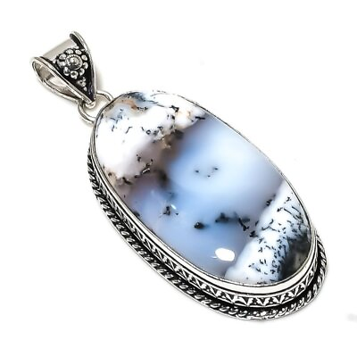 #ad Natural Dendrite Opal Gemstone 925 Sterling Silver Gift Pendant 2.68quot; Gift F420 $9.99