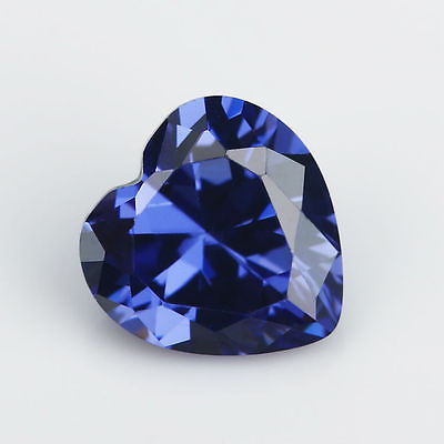 #ad 10X10 mm Natural Blue Sapphire Gems 6.46 ct Heart Faceted Cut VVS Loose Gemstone $12.47