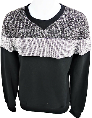 #ad Medium Brooklyn Standard Black Sweatshirt Pullover Textured $29.99
