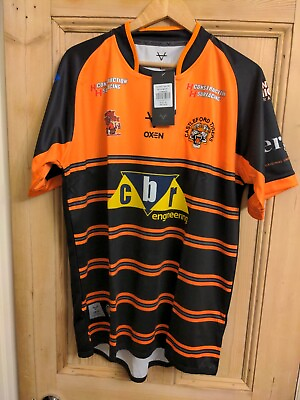 #ad Castleford Tigers Home Shirt 2023 Oxen Size XL Put To Pit 22 Inch New Tags GBP 29.99