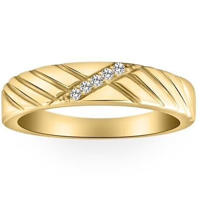 #ad Mens Diamond Wedding Ring Yellow Gold $322.39