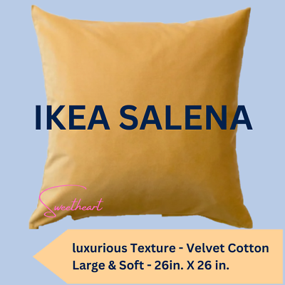 #ad Ikea Cushion Cover Pillow Case 26x26quot; Velvet Cotton Golden Yellow Gold SANELA $13.86