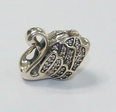 #ad New Authentic Pandora Charm Majestic Swan Sterling Silver Bead 791732CZ $40.58