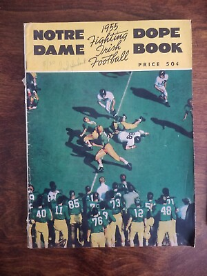#ad NOTRE DAME IRISH FOOTBALL 1955 DOPE BOOK PICTORIAL PREVIEW MAGAZINE Program $29.99