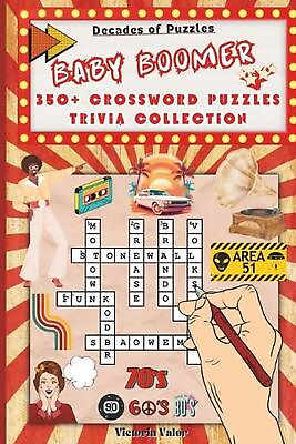 #ad Decades of Puzzles: Baby Boomer Chronicle Edition 350 Crossword Collection: F $16.10