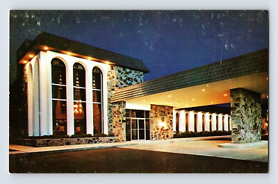 #ad Postcard Oklahoma City OK Hilton Inn West Hotel Night 1970s Unposted Chrome $1.00
