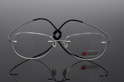 #ad Fashion Rimless Pure Titanium Reading Glasses Coating Lens Reader 0.00 5.00 $39.95