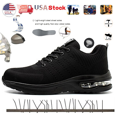 #ad Mens Steel Toe Ankle Boots Sports Sneakers Indestructible Work Safety Shoes size $42.29