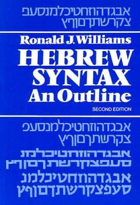 #ad Hebrew Syntax Paperback By Williams Ronald J. GOOD $4.72