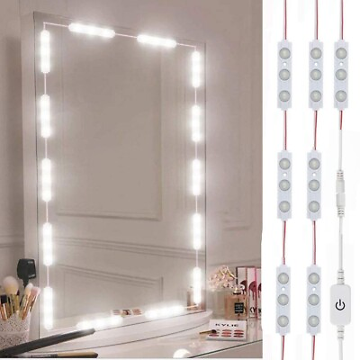 #ad Dimmable Vanity Lights Makeup Mirror LED Light Kit 60 LEDs 10ft Hollywood Style $12.99