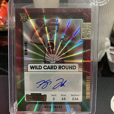 #ad 2021 Contenders Football Kyle Trask autographed Wild Card Round Rookie Card $200.00