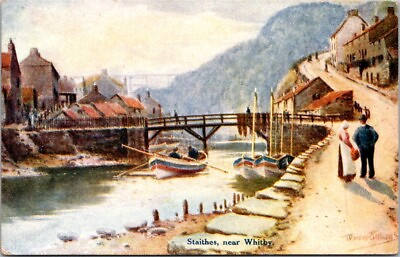 #ad Vintage Postcard Staithes Near Whitby England United Kingdom Unposted $4.99