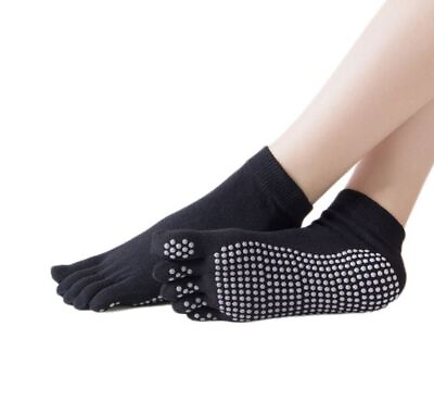 #ad Yoga Pilates Grip Socks Small Medium Black $18.95