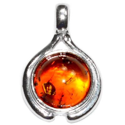 #ad 1.2g Authentic Baltic Amber 925 Sterling Silver Pendant Jewelry N A1892 $11.50