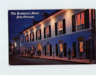 #ad Postcard Provincial Motel at Night New Orleans Louisiana USA $9.95