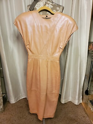 #ad Lambskin Leather French Vintage Marc Buchanan Pelle Pelle Dress Size 5 6 $147.00