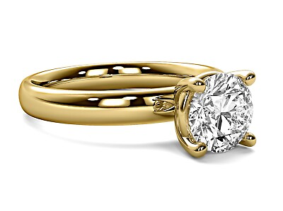 #ad 3.13Ct G VS1 Solitaire Round Cut Lab Created Diamond Engagement Ring Yellow Gold $3395.00