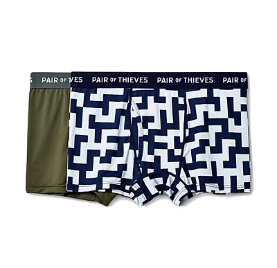 #ad Pair Of Thieves SuperFit Mesh Magic 2 Pack Medium Trunk Underwear 1.5quot; Inseam $13.99