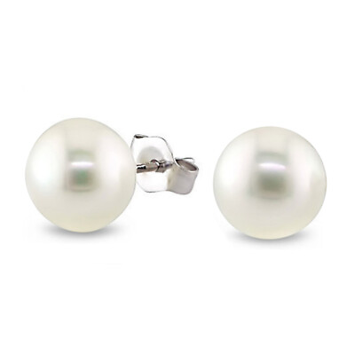 #ad 7 8mm White Freshwater Cultured Pearl Stud Earrings $7.99