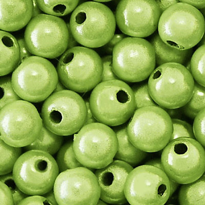 #ad MIRACLE BEAD LIGHT GREEN COLOR IRIDESCENT 4MM 6MM 8MM ROUND JEWELRY CRAFT BEADS $7.99