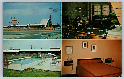 #ad c1960s Cherokee Strip Motel Restaurant Perry Oklahoma Vintage Postcard $4.99