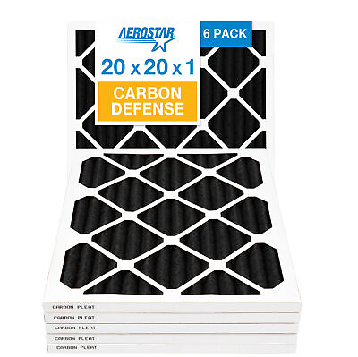 #ad 20x20x1 AC and Furnace Air Filter by Aerostar MERV 7 Odor Box of 6 $68.55