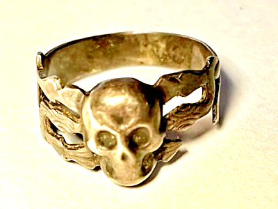 #ad WWI Imperial Russian Tsar#x27;s Era Silver Ring with the Crossbones and Snakes. Orig $330.00