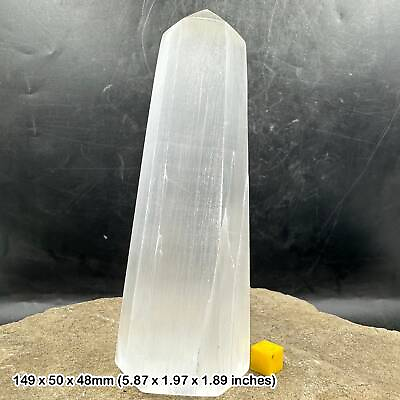 #ad Selenite obelisk spiritual healing mineral crystal authentic GBP 16.08