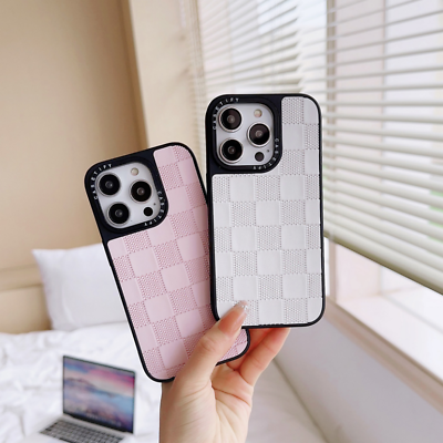 #ad For iPhone 14 13 12 11 pro max Checkered pattern Phone Case Anti drop Cover $13.54