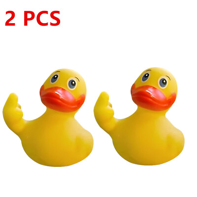 #ad 2X The Middle Finger Duck Naughty Duck Car Dashboard Decor Rubber Duck Bath Toy $3.21