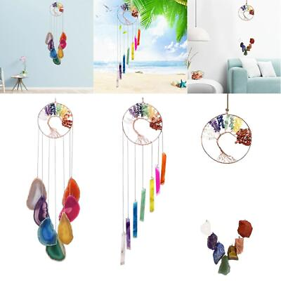 #ad Wind Chime Tree Crystal Agate Slices Handmade Accessories $23.30