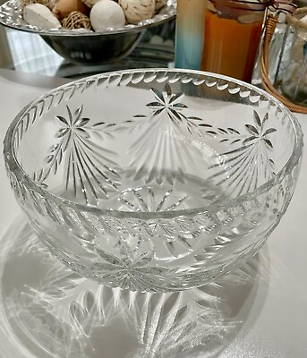#ad Gorgeous quot;Crystal Clearquot; Brand 8.5 inch Crystal Bowl quot;CATHRYNquot; w Original Box $35.00