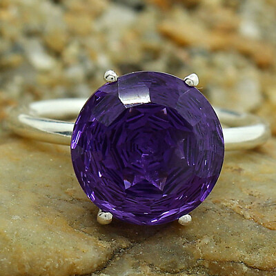 #ad Amethyst 925 Sterling Silver Ring s.8.5 Jewelry R 1019 $7.49