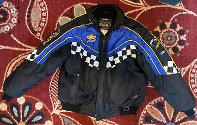 #ad Vintage Choko Design Hot Rider Jacket Checkerboard Racing Size Mens XL $69.95