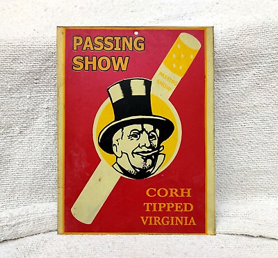#ad Vintage Passing Show Cigarette Advertising Tin Sign Board Rare Collectible TS198 $100.50