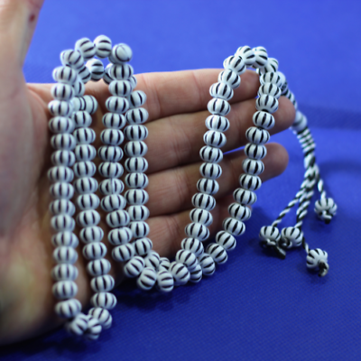 #ad Prayer 99 Beads Islamic Rosary Dhikr Pray Tasbih Misbaha Subha White Gift 37gr $11.99