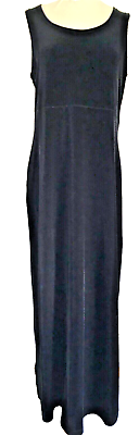 #ad Long Velvet Black Maxi Dress Elegant M L Warm Chic LBD Fall Winter Stretch $16.00