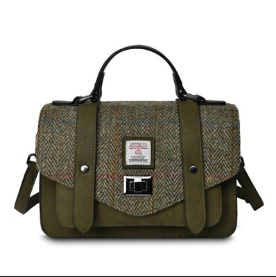 #ad NWT Islander Medium Satchel Bag with HARRIS TWEED All color $55.00