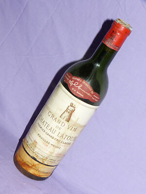 #ad Chateau LATOUR 1957 Premier Grand Cru Empty Vintage Wine Bottle with cork $129.00
