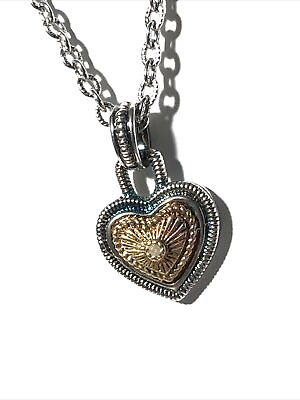 #ad Women’s 18” Silver Tone Colorful Heart Charm Pendant Necklace. Fashion Jewelry $9.00
