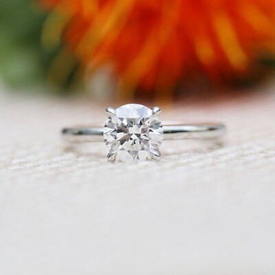 #ad White Gold Ring GIA IGI Certified Natural Diamond 18k Wedding Band Round 0.50 Ct $1896.70
