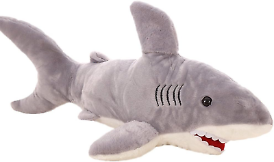 #ad Stuffed Shark Animal Plush Toy 16 Inch Long Great White Animal Stuffed Plushies $38.60