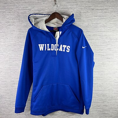 #ad Kentucky Wildcats Sweatshirt Womens XL Blue Hoodie Nike Y2K Rugby Swoosh Logo $24.88