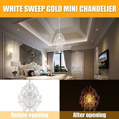 #ad Mini Crystal Chandelier Lighting K9 Crystal Retro Craft Elegant Iron $88.00