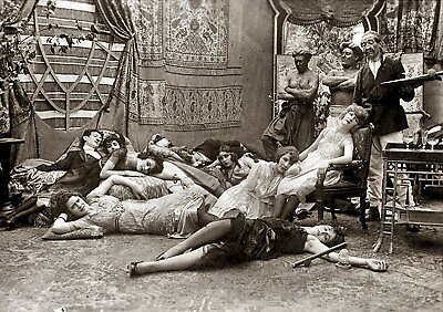 #ad 1918 FRENCH OPIUM Den Drug Party Classic Historic Picture Photo 5x7 $9.50