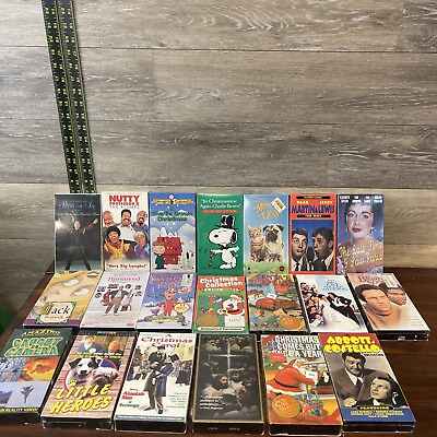 #ad Christmas and more VHS Tapes Lot OF 20 Collection Sealed $39.50