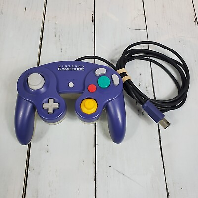 #ad Official OEM Nintendo Gamecube Controller Indigo Purple Clear DOL 003 Works $45.00
